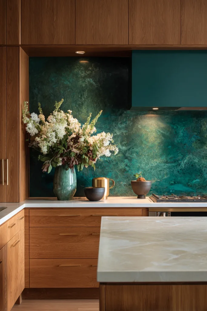 2. "Moody Biophilic" – Forest Green & Deep Teal (Not Sage)