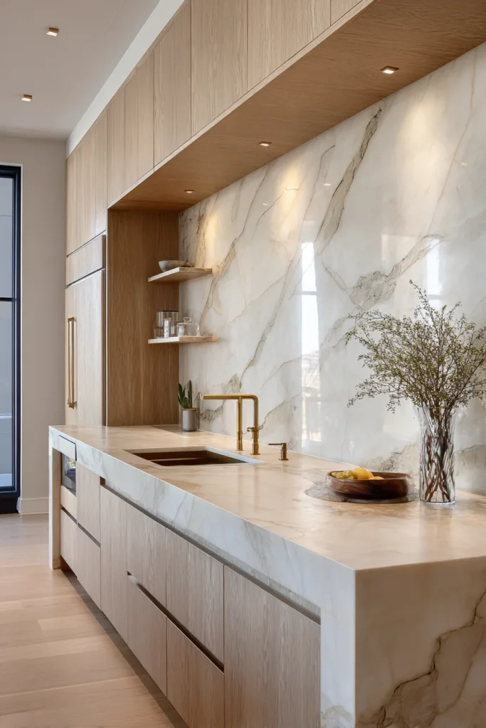 3. Full Slab Porcelain (No Grout, No Cracks)