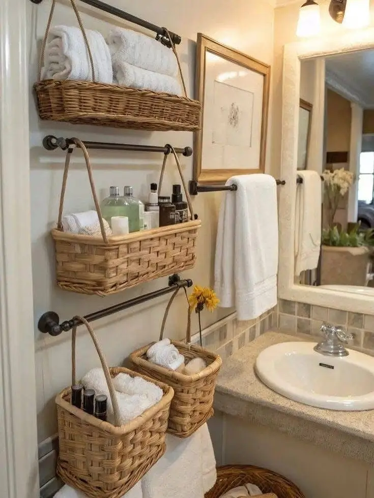 3. Over the Toilet Shelves – No Floor Space Required