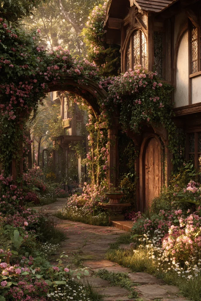 3. Use climbing roses or vines