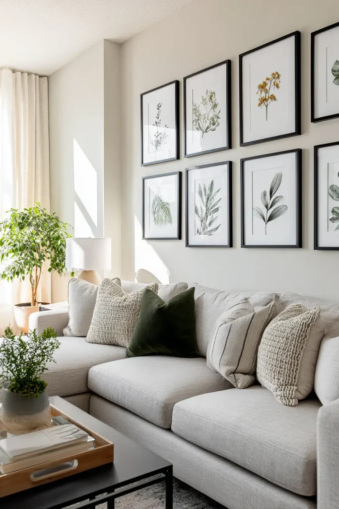 4. Create a Salon Wall With a Unifying Element