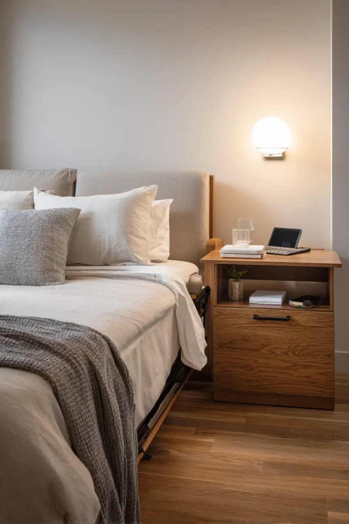 5. Keep a stable nightstand within easy reach
