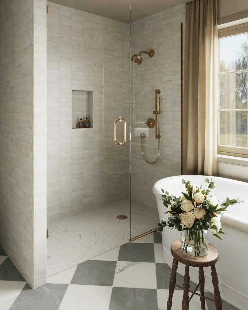 5. Painting the floor a dark color to hide dirt