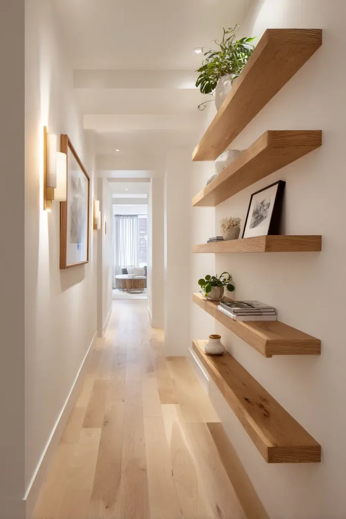 5. Use Floating Shelves Only on One Side