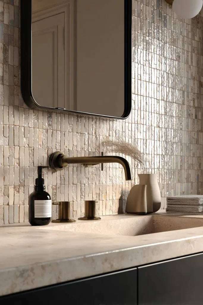 5. Use Peel-and-Stick Marble or Zellige Tile (The Good Kind)