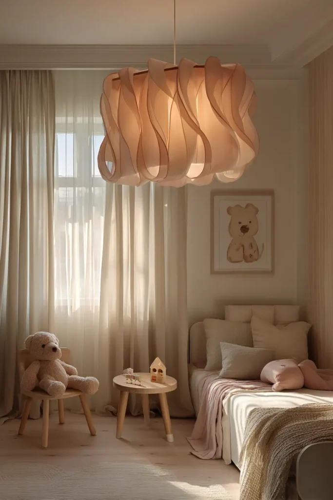 6. DIY ribbon chandelier