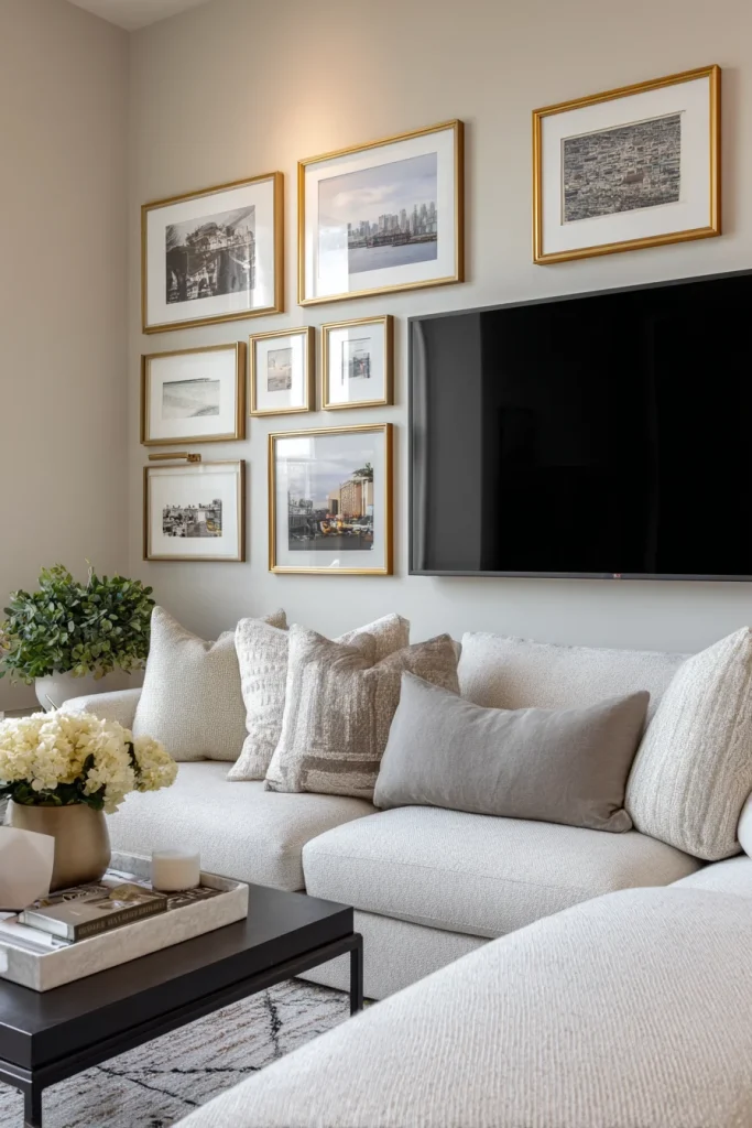 6. Gallery Wall Around the TV