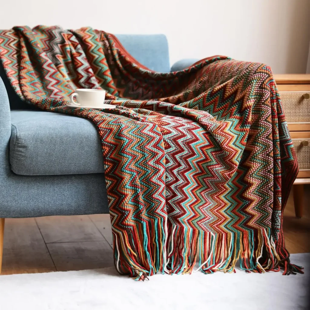 6. Incorporate Chunky Knit Throws and Pillows