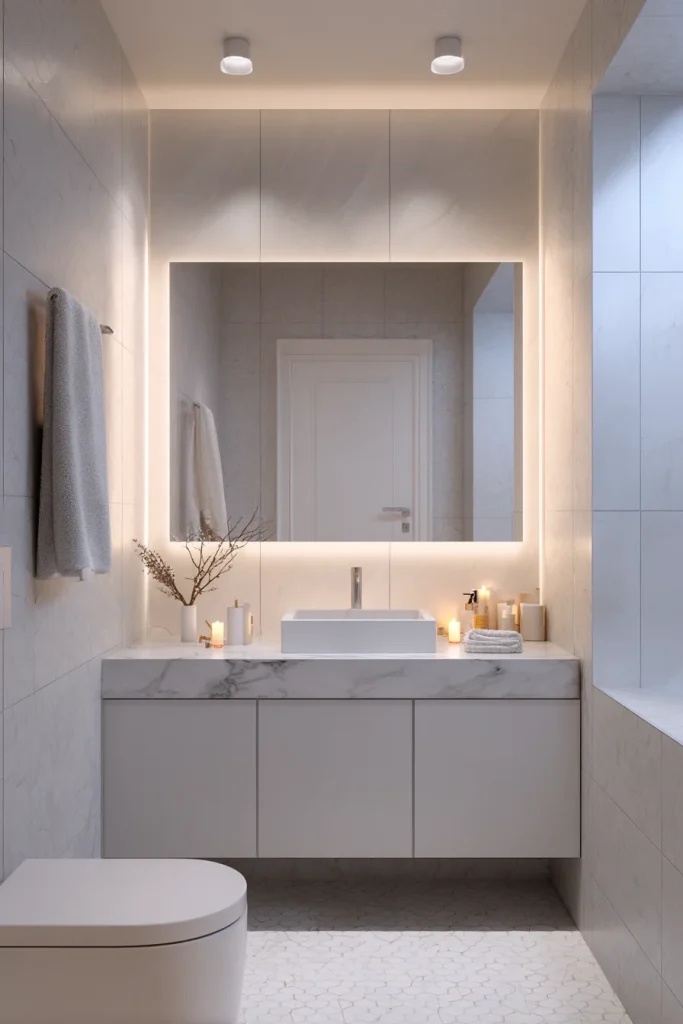 6. Use Stick On Floor Tiles for a Quick Transformation