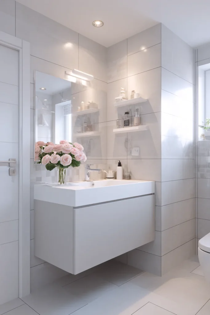 7. Add Floating Shelves to Use Vertical Space