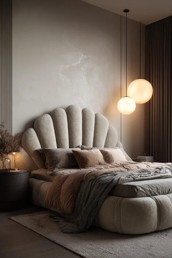 7. Curved & Clamshell Headboards