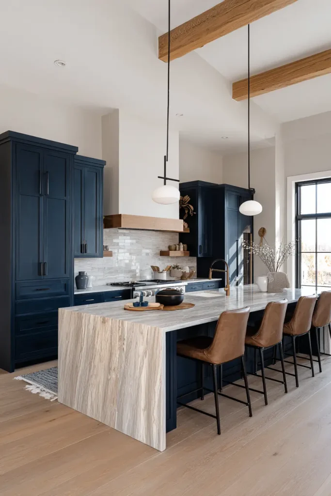 7. Dark Cabinets Create a Bold Modern Look