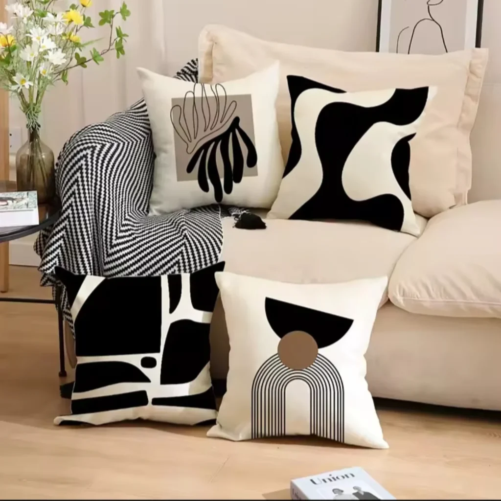 7. Mix Pillow Textures, Not Just Patterns