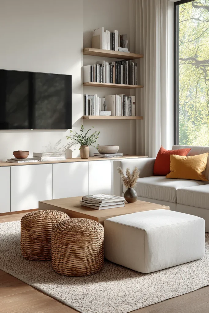 8. Add storage that does not look heavy