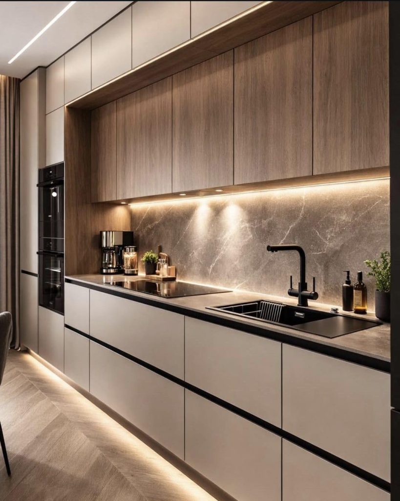 8. Opt for Slim-Shaker & Handleless Cabinetry