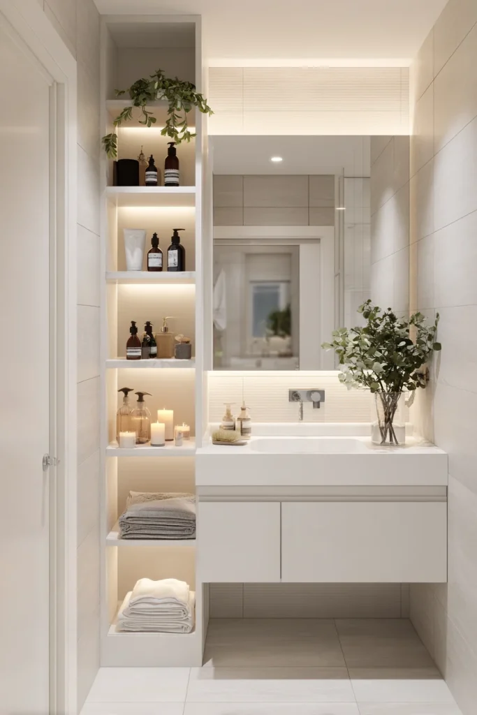 8. Use a Slim Storage Cabinet for Tight Corners
