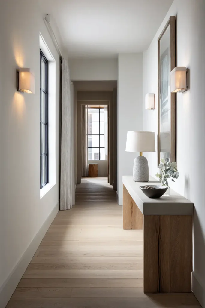 9. Add a Console Table That’s Only 8 Inches Deep