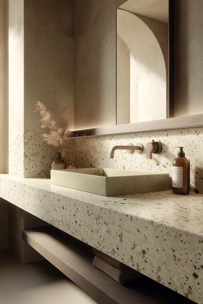 9. Concrete and Terrazzo Vanity Tops (Not Just for Floors)