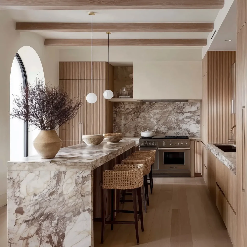 9. Fluted and Textured Cabinetry