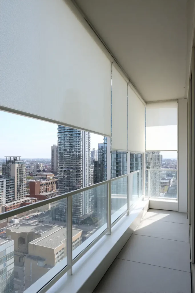 Idea 11. Vertical Drop Sunscreen with Bottom Track