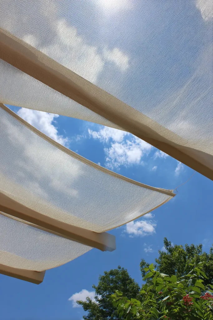 Idea 12. Monofilament Mesh (Insect Screen) as Overhead Shade