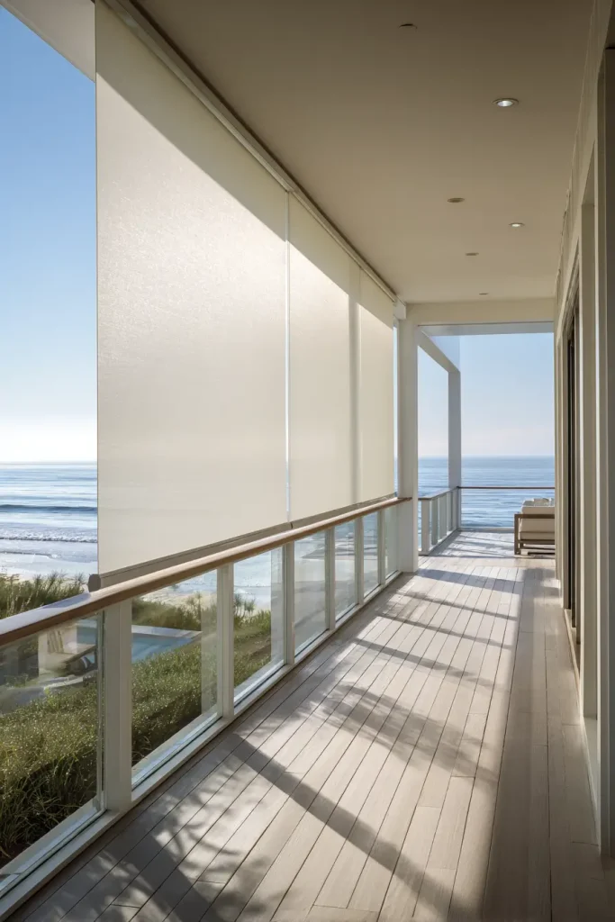 Idea 4. Roller Shade Inside a Wind Screen Frame