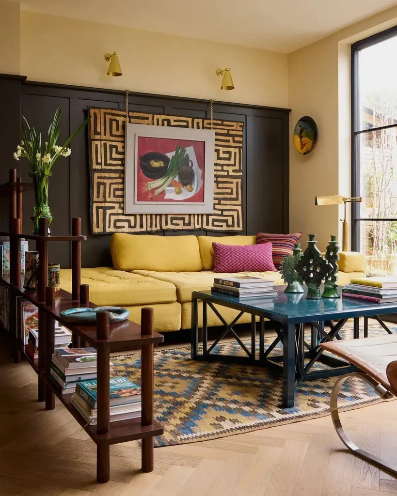 Layer a Kuba Cloth Pattern on Your Walls